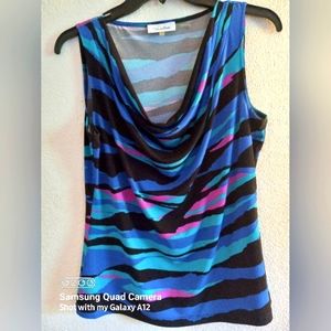 Calvin Klein Sleeveless Cowl Neck Top